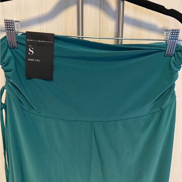☘️☘️ST. PATS SALE!!  WHBM RUCHED WAIST WIDE LEG PANTS SIZE L NWOT - Picture 6 of 7